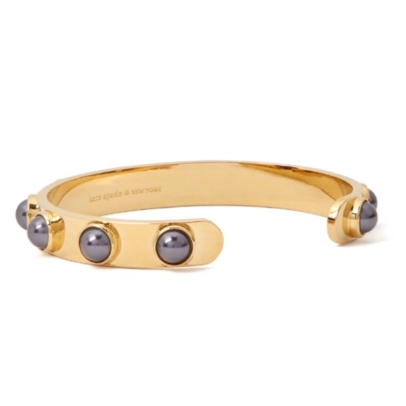 KATE SPADE • Charcoal Tag Along Cuff Bracelet - Picture 6 of 7